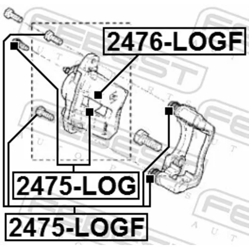 Piest brzdového strmeňa FEBEST 2476-LOGF - obr. 1