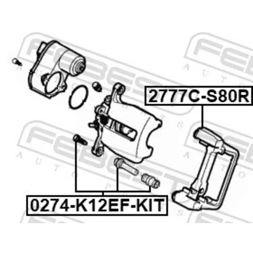 Sada držiakov brzd. strmeňov FEBEST 2777C-S80R - obr. 1