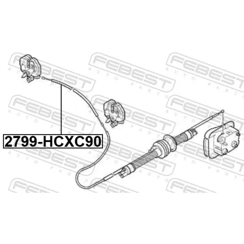 Lanko pre otváranie kapoty motora FEBEST 2799-HCXC90 - obr. 1