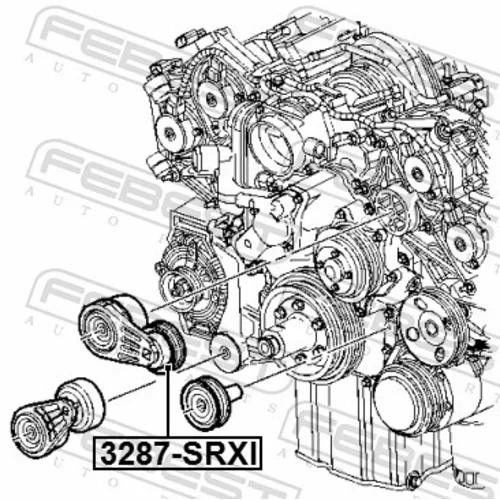 Napínacia kladka rebrovaného klinového remeňa FEBEST 3287-SRXI - obr. 1
