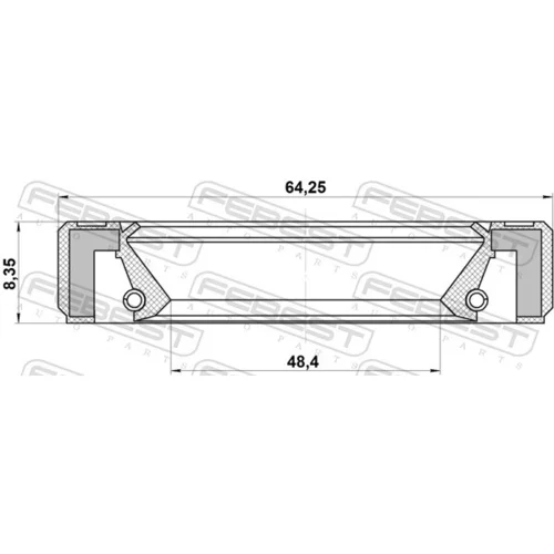 Radiálny tesniaci krúžok hnacieho hriadeľa FEBEST 95GBY-50640808R - obr. 1