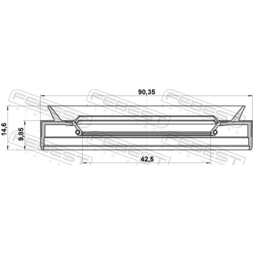 Radiálny tesniaci krúžok hnacieho hriadeľa FEBEST 95PES-44901015C - obr. 1