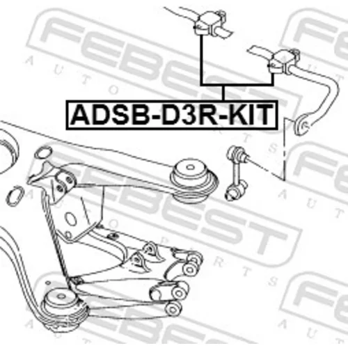 Opravná sada uloženia stabilizátora FEBEST ADSB-D3R-KIT - obr. 1