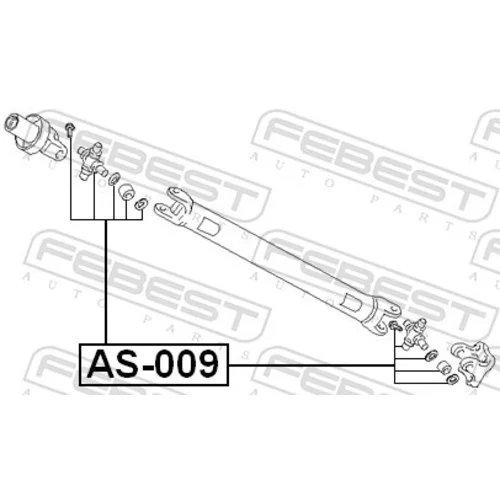 Kĺb pozdĺžneho hriadeľa FEBEST AS-009 - obr. 1