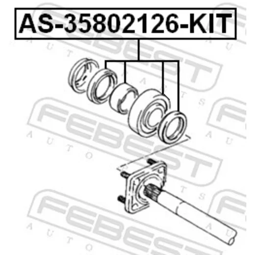 Ložisko hnacieho hriadeľa FEBEST AS-35802126-KIT - obr. 1