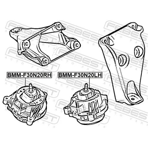Uloženie motora FEBEST BMM-F30N20RH - obr. 1
