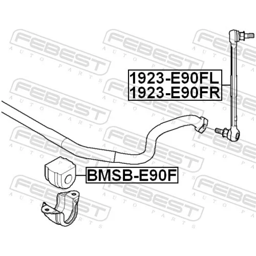 Uloženie priečneho stabilizátora FEBEST BMSB-E90F - obr. 1