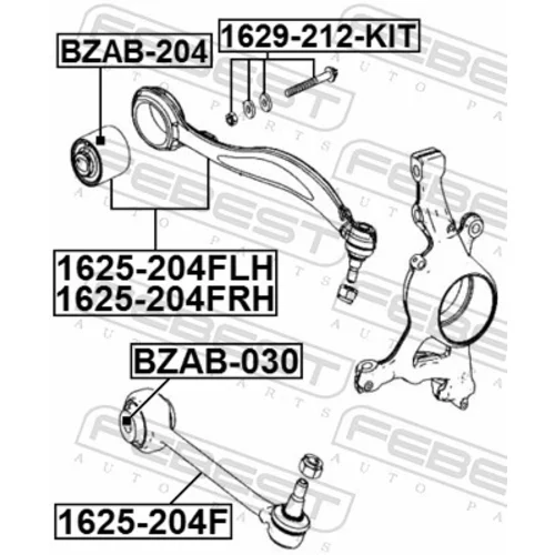 Uloženie riadenia FEBEST BZAB-204 - obr. 1