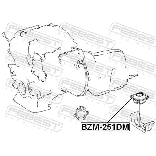 Uloženie motora FEBEST BZM-251DM - obr. 1