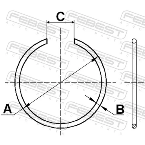 Manžeta hnacieho hriadeľa - montážna sada FEBEST CC-1-29X2-2-PCS5 - obr. 1