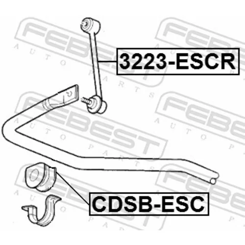 Uloženie priečneho stabilizátora FEBEST CDSB-ESC - obr. 1