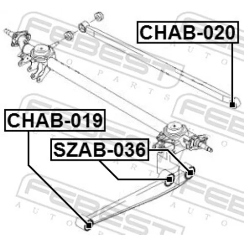 Uloženie riadenia FEBEST CHAB-020 - obr. 1