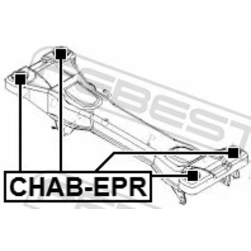 Uloženie tela nápravy FEBEST CHAB-EPR - obr. 1