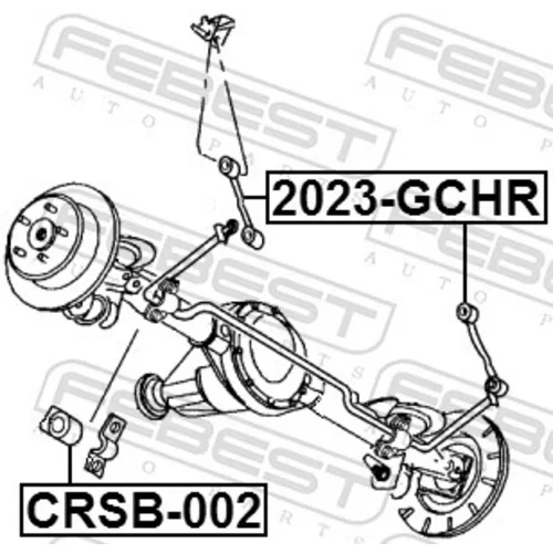 Uloženie priečneho stabilizátora FEBEST CRSB-002 - obr. 1