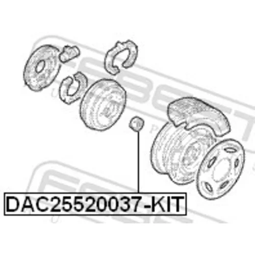 Ložisko kolesa - opravná sada FEBEST DAC25520037-KIT - obr. 1