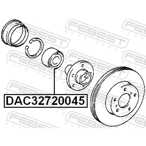 Ložisko kolesa DAC32720045 /FEBEST/ - obr. 1