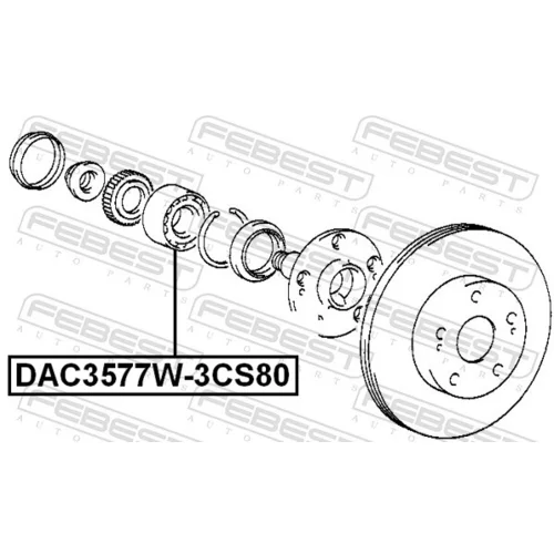Ložisko kolesa FEBEST DAC3577W-3CS80 - obr. 1