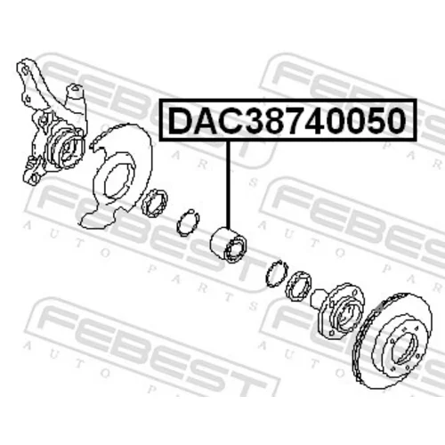 Ložisko kolesa FEBEST DAC38740050 - obr. 1