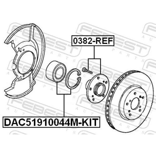 Ložisko kolesa FEBEST DAC51910044M-KIT - obr. 1