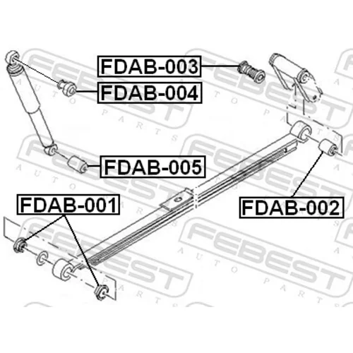 Puzdro, tlmič FEBEST FDAB-004 - obr. 1