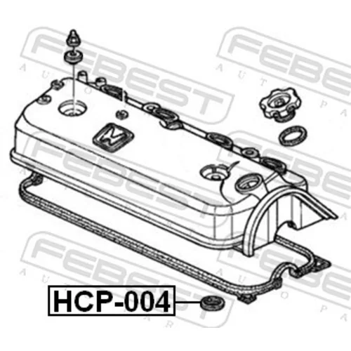 Tesniaci krúžok otvoru pre zap.sviečku FEBEST HCP-004 - obr. 1