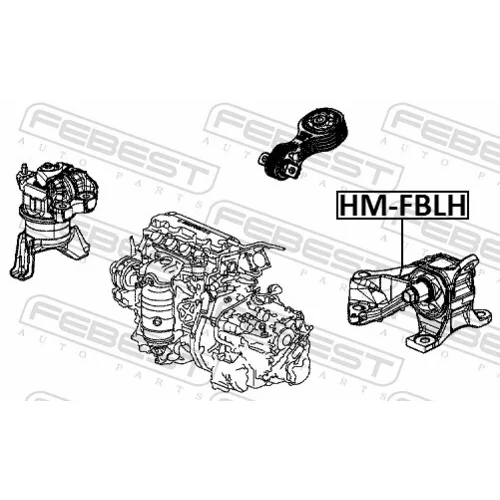 Uloženie motora FEBEST HM-FBLH - obr. 1