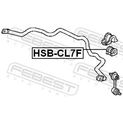 Uloženie priečneho stabilizátora FEBEST HSB-CL7F - obr. 1