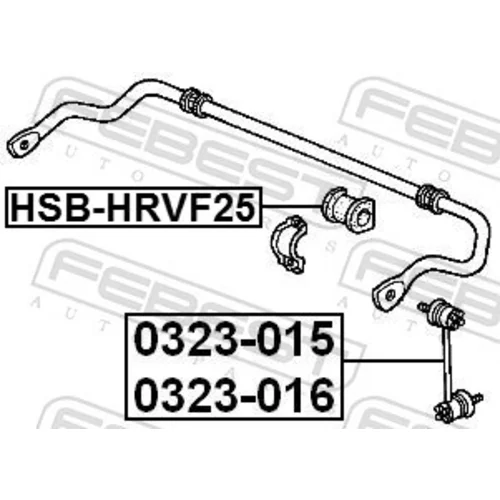 Uloženie priečneho stabilizátora FEBEST HSB-HRVF25 - obr. 1