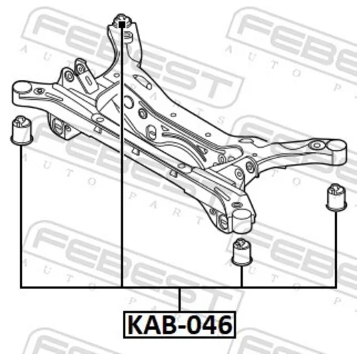 Uloženie tela nápravy FEBEST KAB-046 - obr. 1