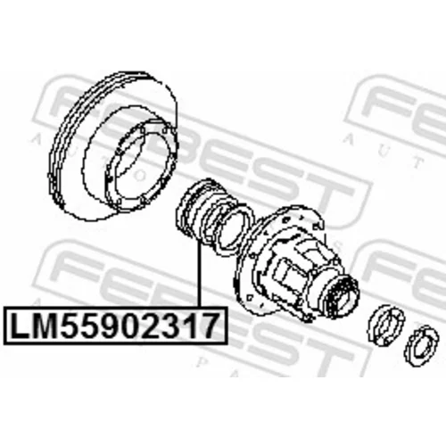 Ložisko hnacieho hriadeľa FEBEST LM-55902317 - obr. 1