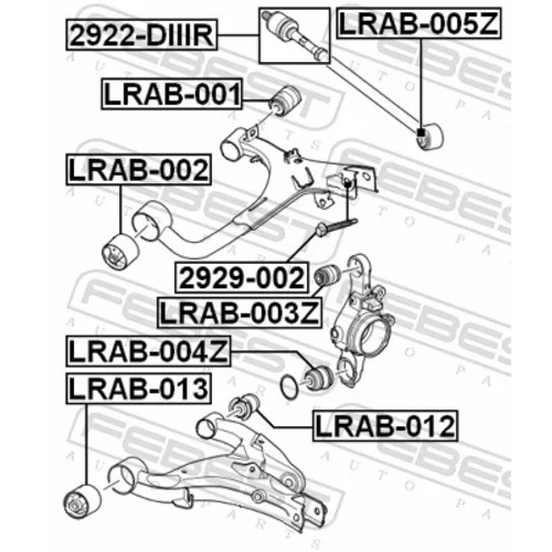 Uloženie riadenia FEBEST LRAB-002 - obr. 1