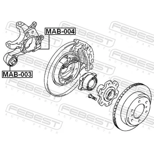 Uloženie riadenia FEBEST MAB-003 - obr. 1