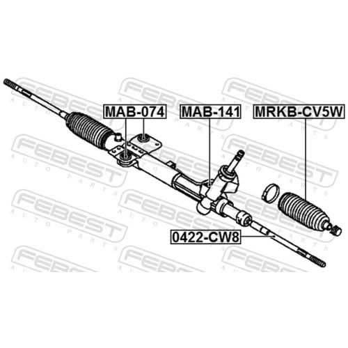 Uloženie prevodovky riadenia FEBEST MAB-141 - obr. 1