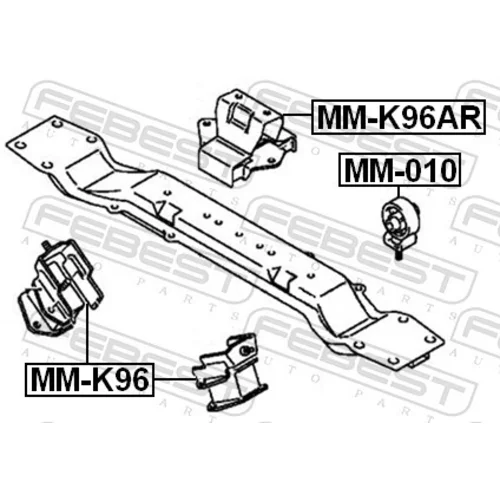 Uloženie motora FEBEST MM-K96AR - obr. 1