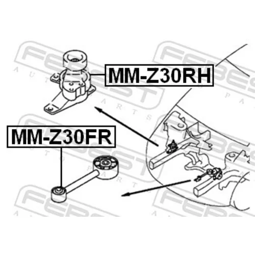 Uloženie motora FEBEST MM-Z30RH - obr. 1