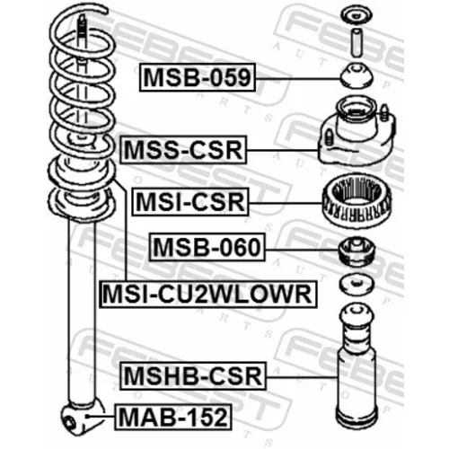 Vymedzovacia trubka pre tlmič pérovania FEBEST MSB-059 - obr. 1