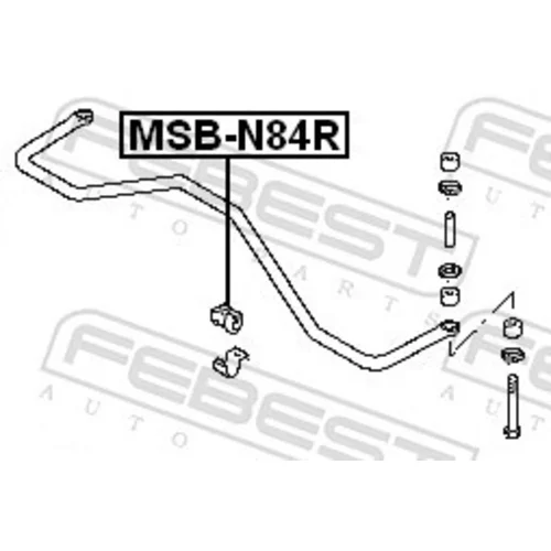 Uloženie priečneho stabilizátora FEBEST MSB-N84R - obr. 1