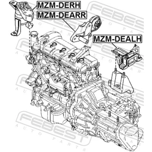 Uloženie motora FEBEST MZM-DEARR - obr. 1