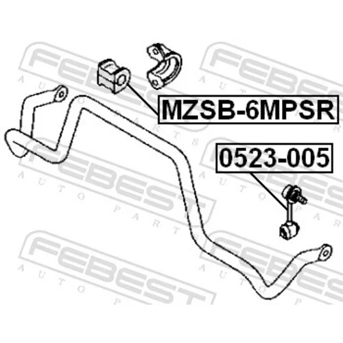 Uloženie priečneho stabilizátora FEBEST MZSB-6MPSR - obr. 1