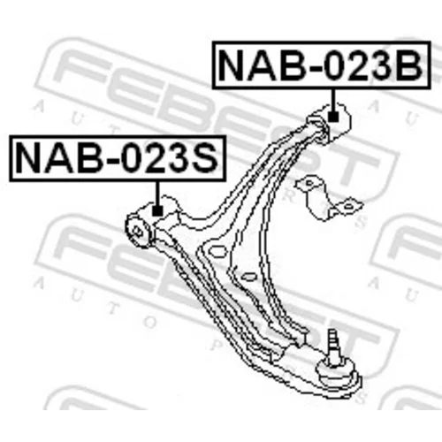 Uloženie riadenia FEBEST NAB-023S - obr. 1