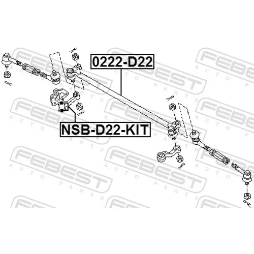 objímka, páka riadenia FEBEST NSB-D22-KIT - obr. 1