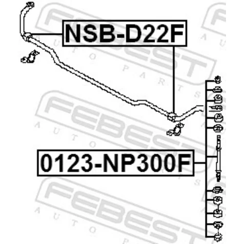 Uloženie priečneho stabilizátora FEBEST NSB-D22F - obr. 1