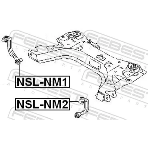 Držiak, pomocný rám/Nosič agregátov FEBEST NSL-NM2 - obr. 1