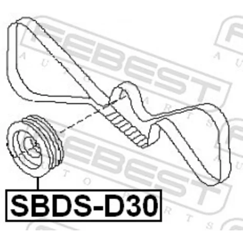 Remenica kľukového hriadeľa FEBEST SBDS-D30 - obr. 1