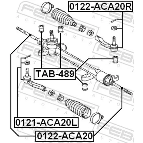 Uloženie prevodovky riadenia FEBEST TAB-489 - obr. 1