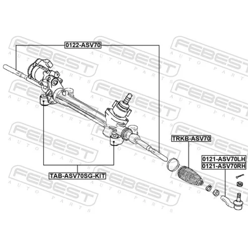 Uloženie prevodovky riadenia FEBEST TAB-ASV70SG-KIT - obr. 1