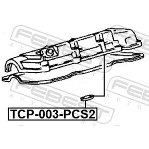 Tesniaci krúžok otvoru pre zap.sviečku FEBEST TCP-003-PCS2 - obr. 1