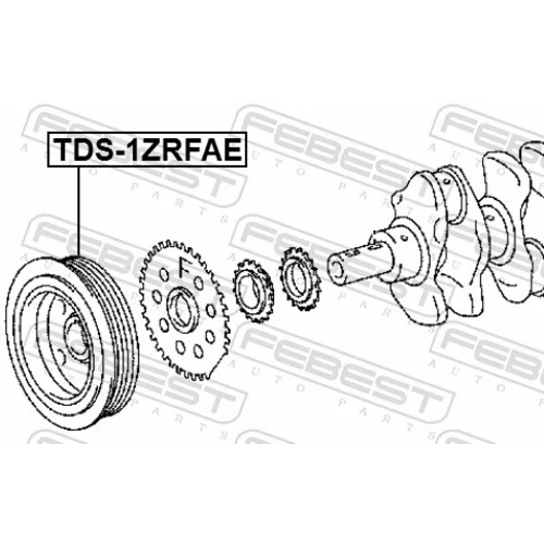 Remenica kľukového hriadeľa FEBEST TDS-1ZRFAE - obr. 1