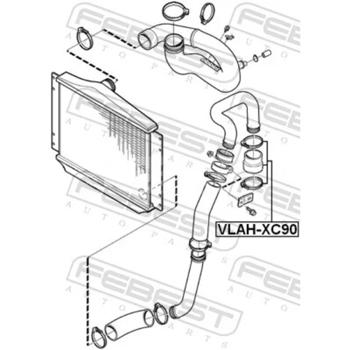 Potrubie chladiacej kvapaliny VLAH-XC90 /FEBEST/ - obr. 1