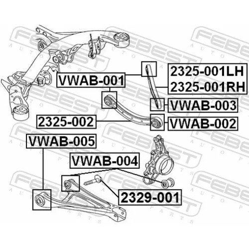 Uloženie riadenia FEBEST VWAB-005 - obr. 1